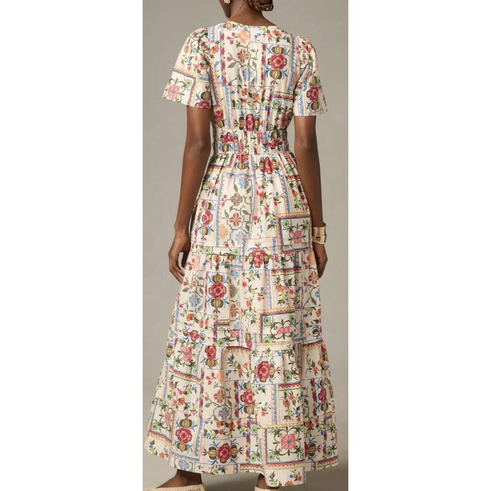 Anthropologie Maxi Dress Somerset 100% Cotton Floral Print size Small - Picture 10 of 10